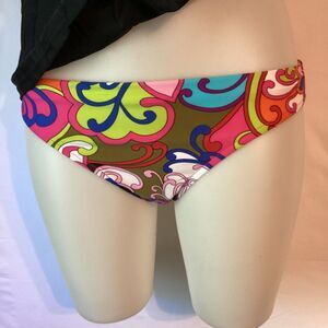 1396 NWT Bikini Bay M/M 15B FCFP Colorful Funkie Feathers Scrunchie Bottom 8